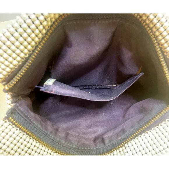 Whiting & Davis Made In USA Women’s White Mesh Vintage Evening Clutch Bag - Picture 6 of 9